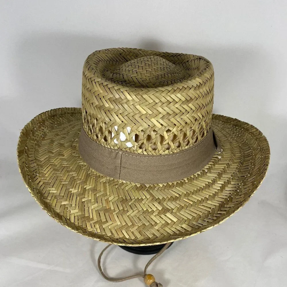 Dorfman Pacific Boater Style Straw Hat NWOT *